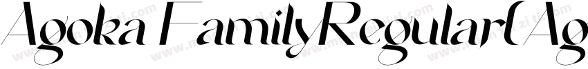 Agoka FamilyRegular(AgokaFamilyRegu字体转换